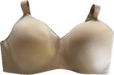 Auden Lightly Lined Wirefree Bra Nude Beige Smooth Comfort T-Shirt Bra NWT