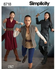 Simplicity 8718  Misses Warrior Costume Sewing Pattern Sizes 6-14 Halloween NEW!