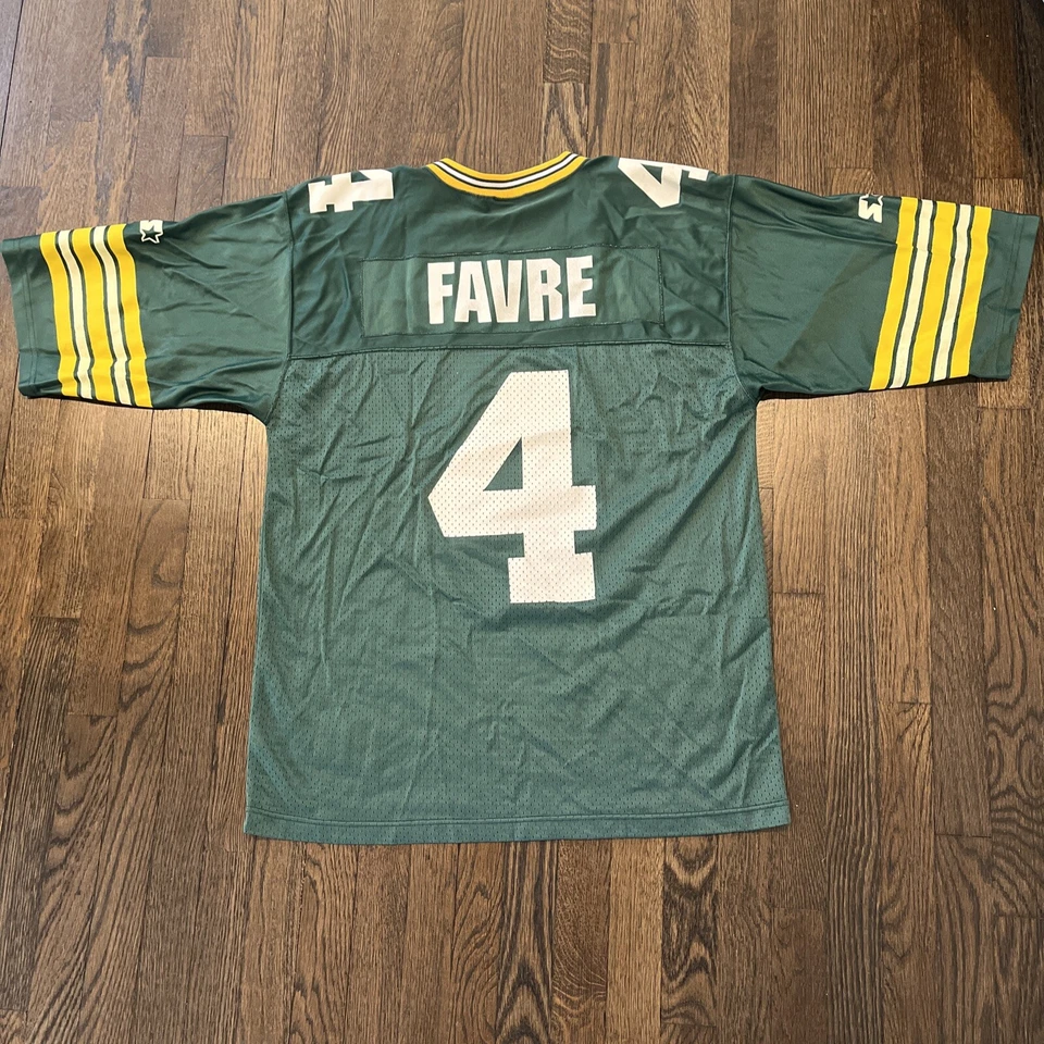 Camiseta Green Bay Packers Brett Favre Talla 48 Starter Verde Foto 2 de 4