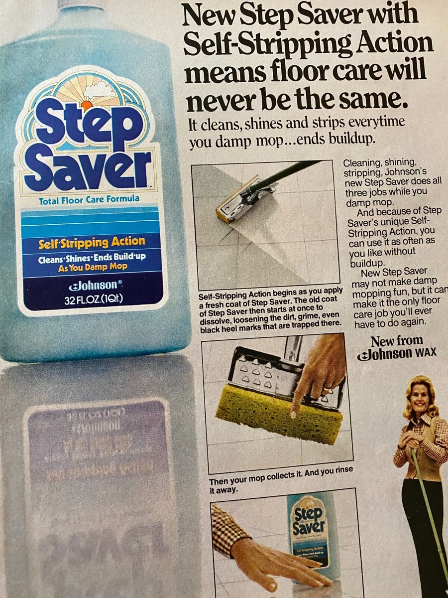 Step Saver Floor Care Formula, Full Page Vintage Print Ad | eBay