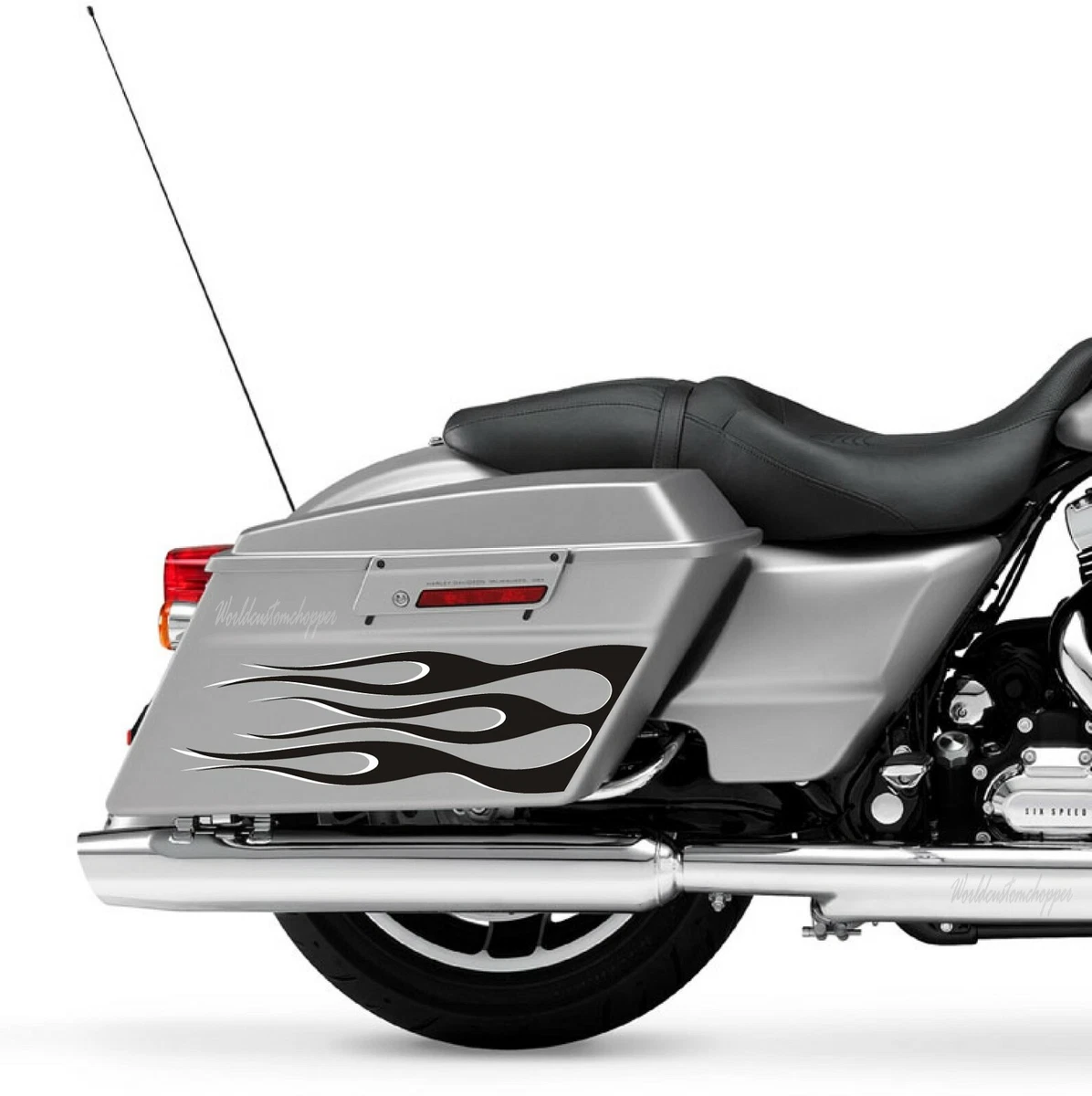 Adesivi moto borse rigide Flam compatibile per Harley Davidson Custom Touring