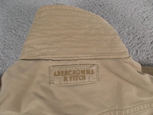Abercrombie Fitch Jacket Mens Medium Brown Fur Heavyweight Adirondack Fatigue - Picture 9 of 12