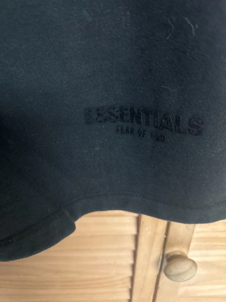 Essentials Mens Black End Of God Drawstring Pockets Stretch Sweat Short Size XL - Image 4 of 4