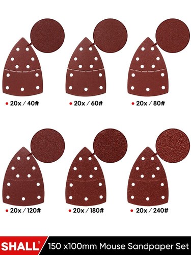 120X Mixed Mouse Sanding Sheets Palm Sander Pads Sandpaper For Black and Decker - Picture 5 of 7