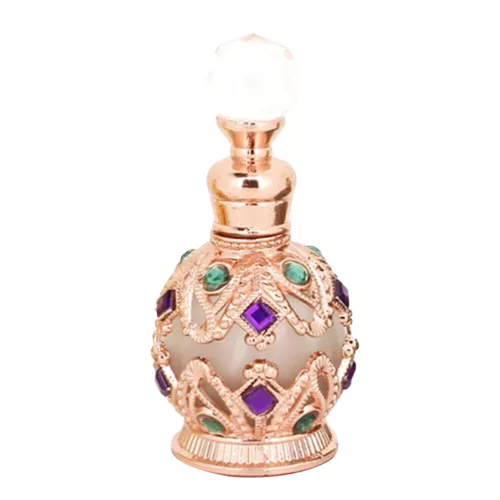 Botella de Perfume Vacía 15ML Damas Redonda Recargable De Colección Antigua Oro Rosa LO ÚLTIMO - Imagen 12 de 14