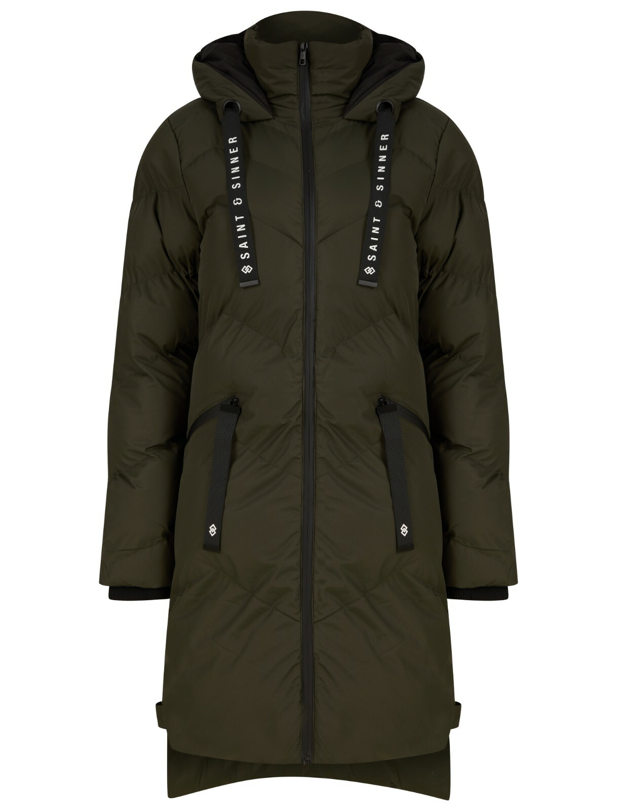 Womens Ladies Long Quilted Padded 