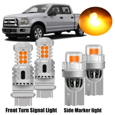 LED Front Turn Signal Light + Side Marker Bulbs for Chevy Silverado 1500 Tahoe