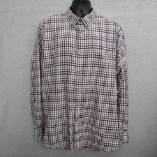 Van Heusen Flex Shirt Men's XXL  18-18.5 Red Long Sleeve Button Down Shirt