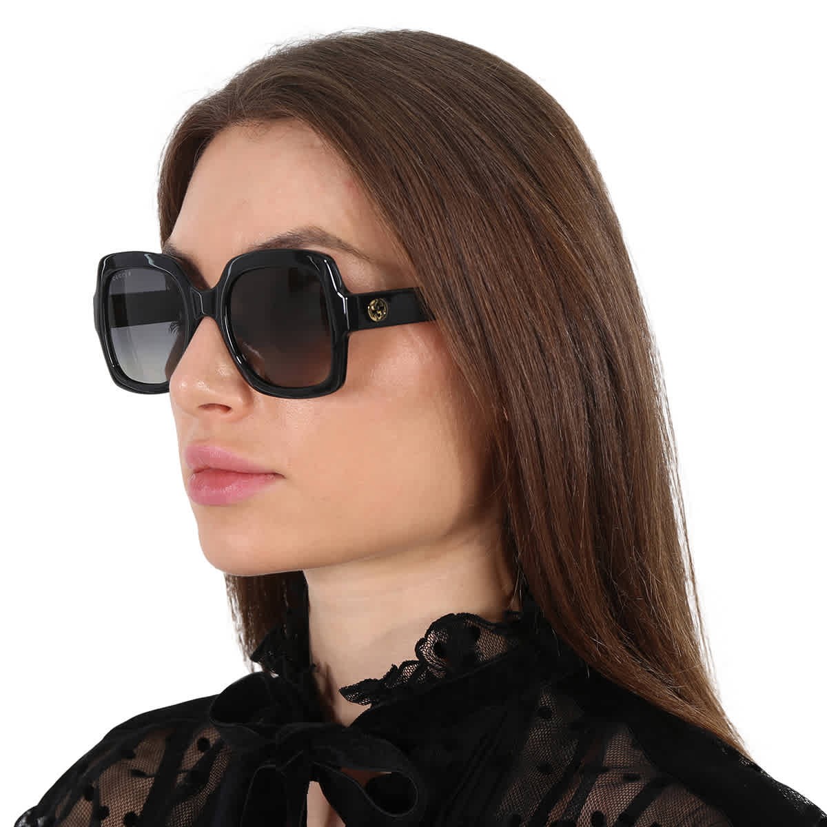 Gucci Polarized Grey Square Ladies Sunglasses GG1337S 002 54 GG1337S 002 54