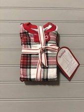 NWT Pottery Barn Kids 6-9 M Morgan Plaid Organic Nursery Pajama- Holiday, Xmas