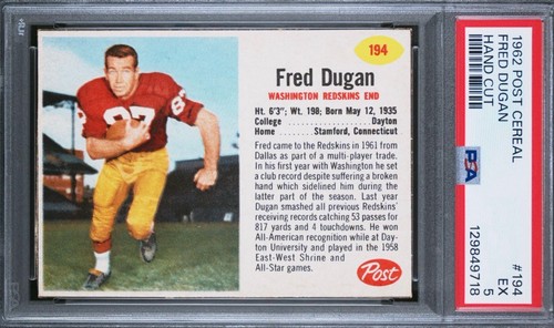 1962 Fred Dugan #194