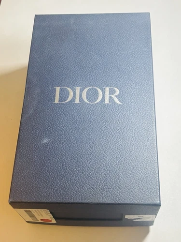 Boîte à chaussures DIOR oblique authentique vide HOMME bleue Large 13,5" x 8,5" x 5,5"
