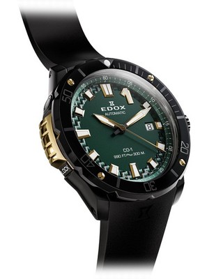EDOX CO-1 Date Automatic 80137 37ND CAVD Herrenuhr Automatik Diver Armbanduhr