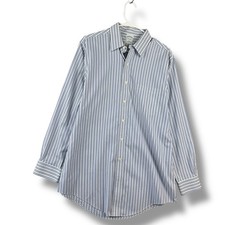 Brooks Brothers Mens Shirt 16 33 L Slim Fit Blue Long Sleeve Button Up Non Iron