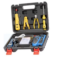 Pass Through RJ45 Crimp Tool Kit, Network Tool Kit for Cat6 Cat5
