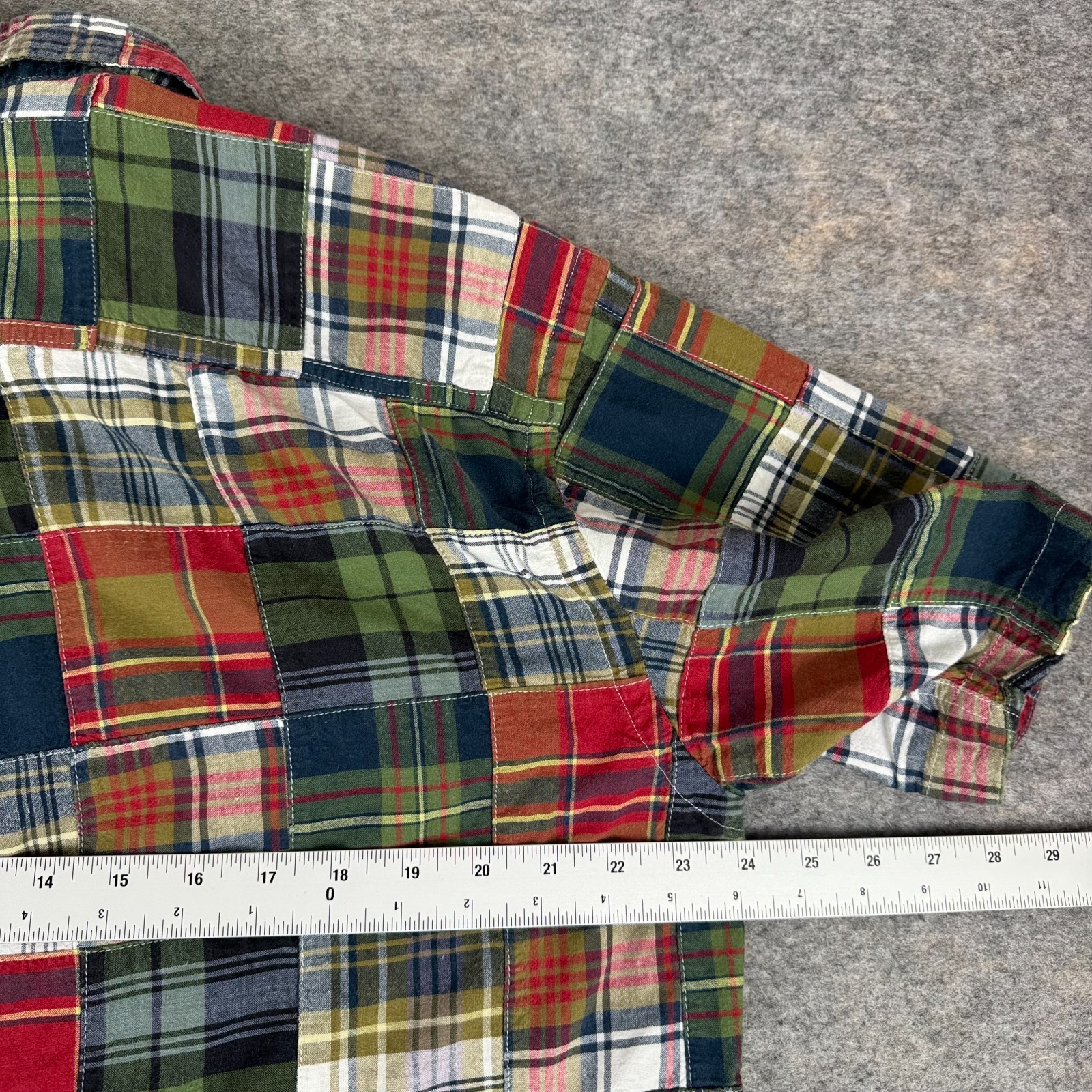 Vintage Orvis Madras Patchwork Button Down Shirt … - image 9