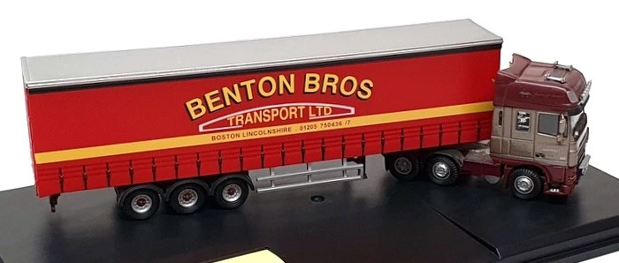 Camión Oxford Diecast escala 1/43 DAF11CS - DAF 105 Curtainside Benton Bros. Foto 4 de 4