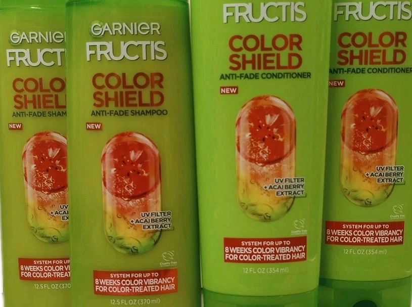 2 GARNIER FRUCTIS COLOR SHIELD SHAMPOO & 2 CONDITIONER COLOR-TREATED HAIR 12OZ @ - Image 2 of 4