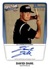 2012 Bowman Draft Picks & Prospects David Dahl Perfect Game Autographs #/235