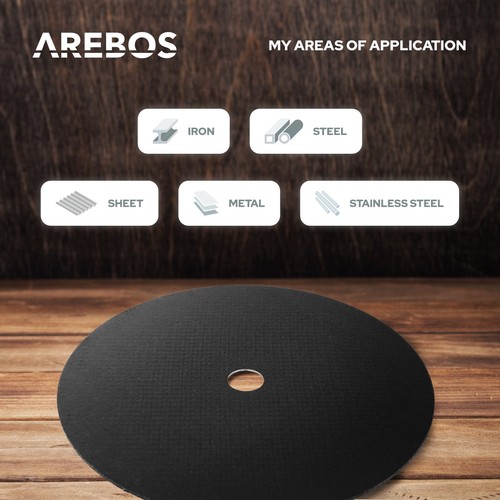 AREBOS Dischi Taglio 115mm Acciaio Metallo Inox 1.2mm EN12413 Qualita Pro 50 pz - Foto 3 di 9