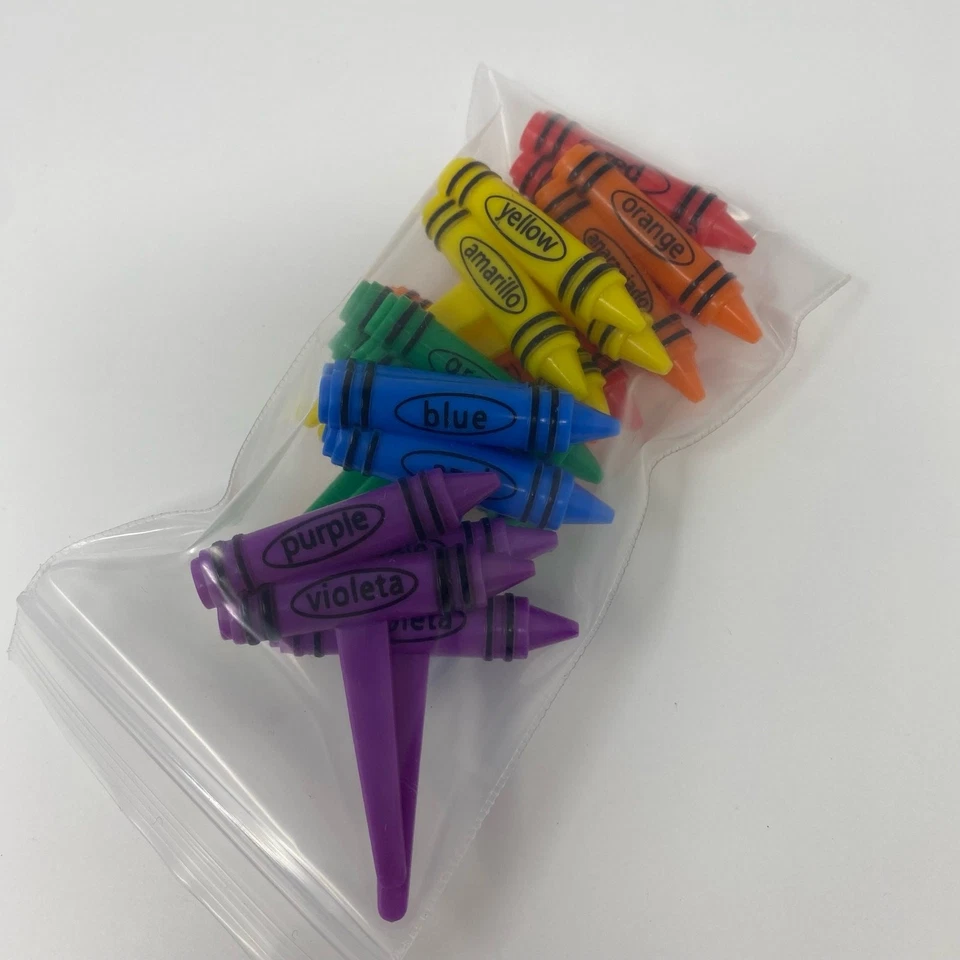 Juego de 24 selecciones coloridas para cupcakes de crayón - arte preescolar escuela primaria Foto 2 de 4