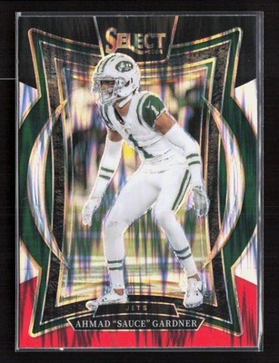 2024 Panini Select Ahmad ''Sauce'' Gardner #93 Black & Red Prizm Shock