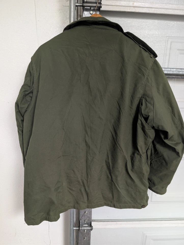 Винтажный 60-х годов США униформа зеленый коготь молнии всепогодная куртка размер 44R - Изображение 2 из 4