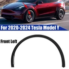 For 2020 2021-24 Tesla Model Y Front Left Black Fender Wheel Arch Flare Molding