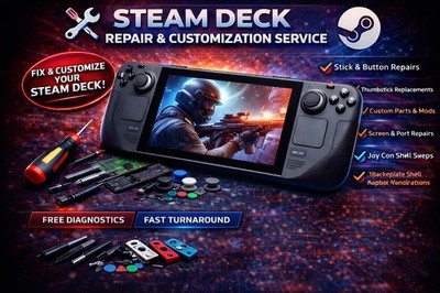   Steam Deck Repair Service   Stick Drift, Button Issues, Upgrades