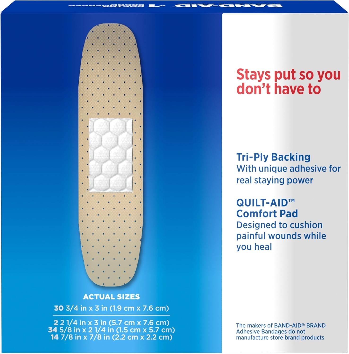 Band-Aid Brand Tru-Stay Sheer Strips Adhesive Sterile Bandages for First Aid & W