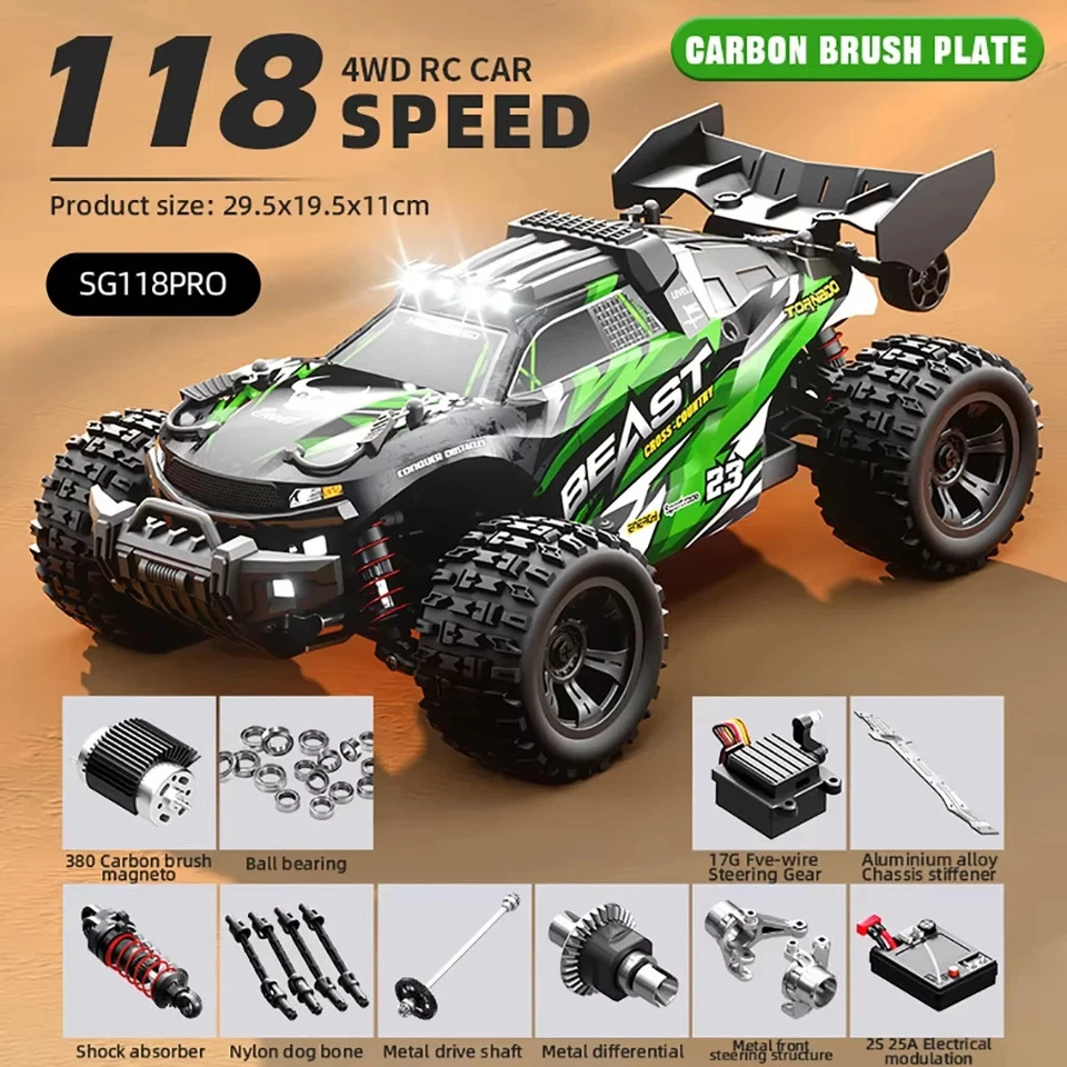 1:16 35km/h 4WD RC Car High Drift Speed Off Road Vehicle Toy Car(ZLL SG118 PRO ) - Image 2 of 4