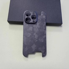 Irregular Glossy Forged Case Pure Carbon Fiber Cover For iPhone 15 14 16 Pro Max