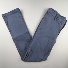 FAHERTY Mens Blue 5 Pocket Chino Pants Casual Comfort Sz 34 x 31 Stretch 0024