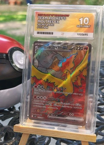 ACE 10 Pokémon Slab | Team Rocket's Moltres ex | 112/098 | Gem Mint 10