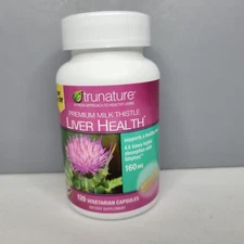 trunature Premium Milk Thistle 160 mg, 120 Vegetarian Capsules for Liver Support