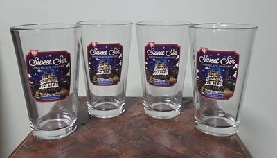 Set of 4 BJ's Brewing Pint Beer Glasses - Sweet Sin Chocolate Porter