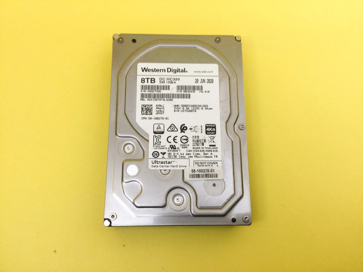 Western Digital Internal Hard Disk Drives 8 TB Storage Capacity