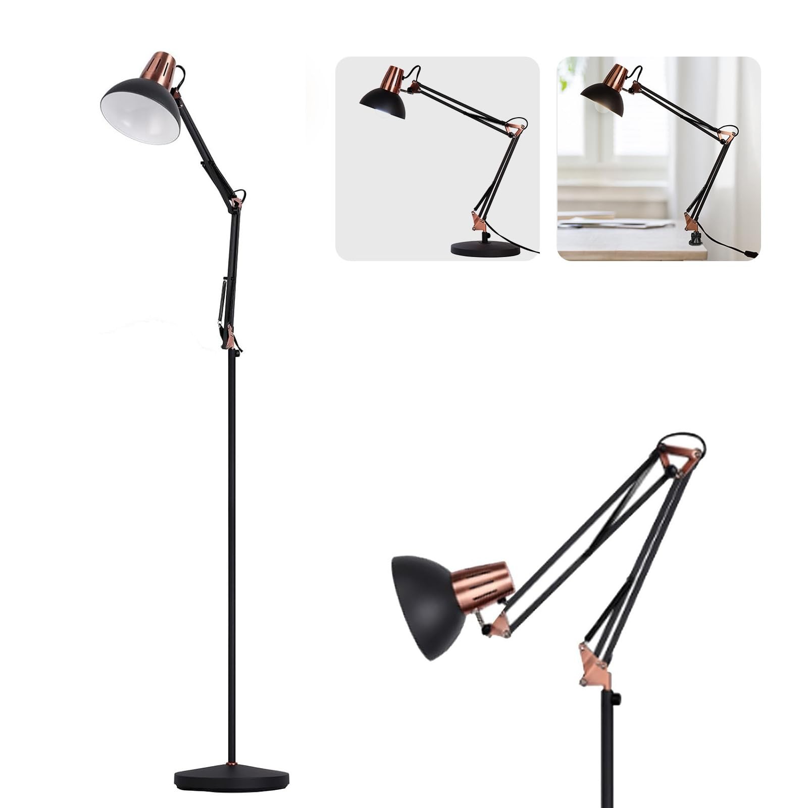 Lampadaire industriel pour salon qui élimine la fatigue oculaire avec 3 modes