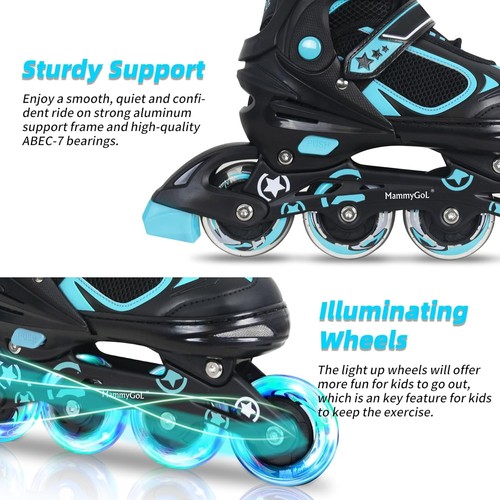 Light-Up Adjustable Inline Skates for Kids (Ages 4-16) - Picture 5 of 9