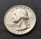 1955-D 25c Washington Quarter 90% Silver High Grade/BU Condition/Low Mintage#328