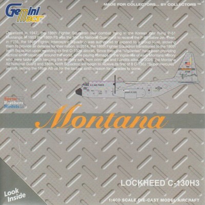 GEMGM151 1:400 Gemini Jets Lockheed C-130H3 Hercules Reg #96-7325 Montana ANG