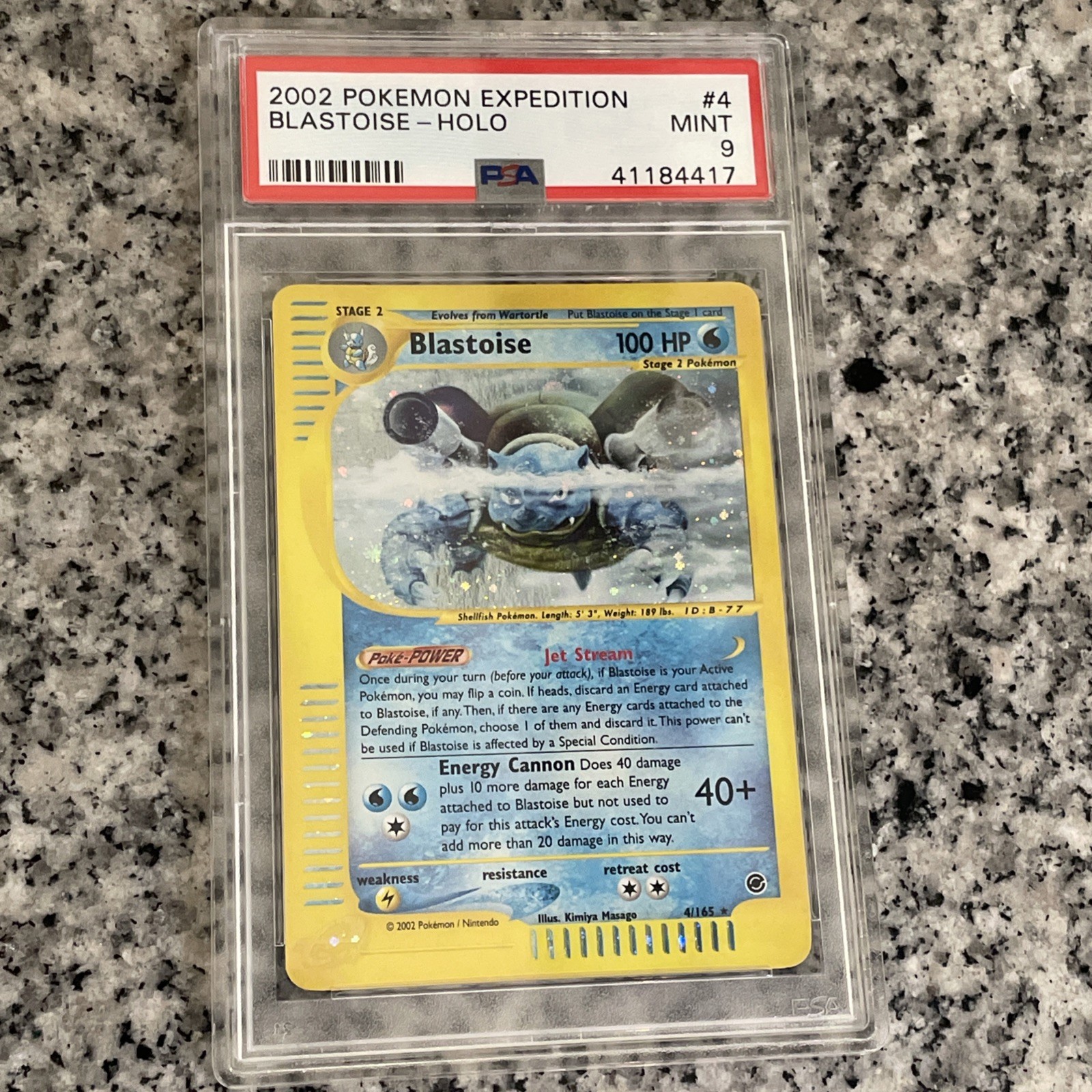 2002 Pokemon Expedition Blastoise Holo 4/165 PSA 9