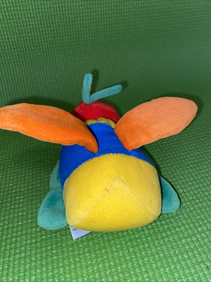 "Juguete bebé de peluche Infantino 1998 vintage amarillo rojo azul verde naranja 6""" Foto 4 de 4