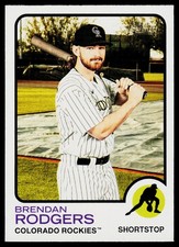 2022 Topps Heritage #87 Brendan Rodgers Colorado Rockies