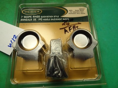 Weaver Quick Detach Style 1'' Rings Medium Matte Black #W12
