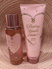 Victoria's Secret Darling Vanilla Jasmine Body Mist Spray Body Lotion Set of 2