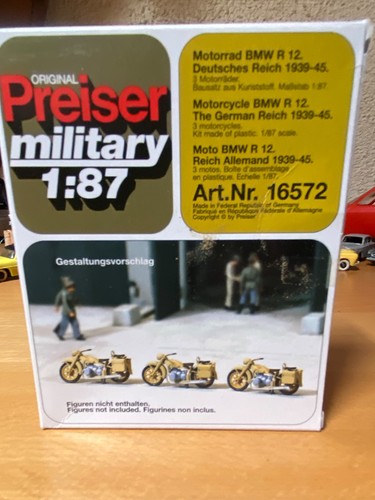 PREISER MILITARY 16572 -1/87-SOLDATS ALLEMANDS - SIDE CAR IDEM NOCH ROCO | Condition: Neuf