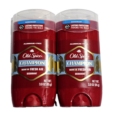 2 Pack Old Spice Champion Deodorant Aluminum Free Scent Of Fresh Air 3.0oz