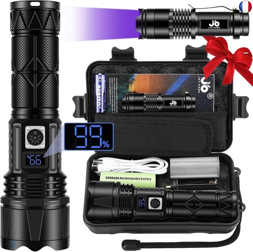 AIDUCHO Lampe Torche LED Ultra Puissante, Torche Lampe de Poche LED