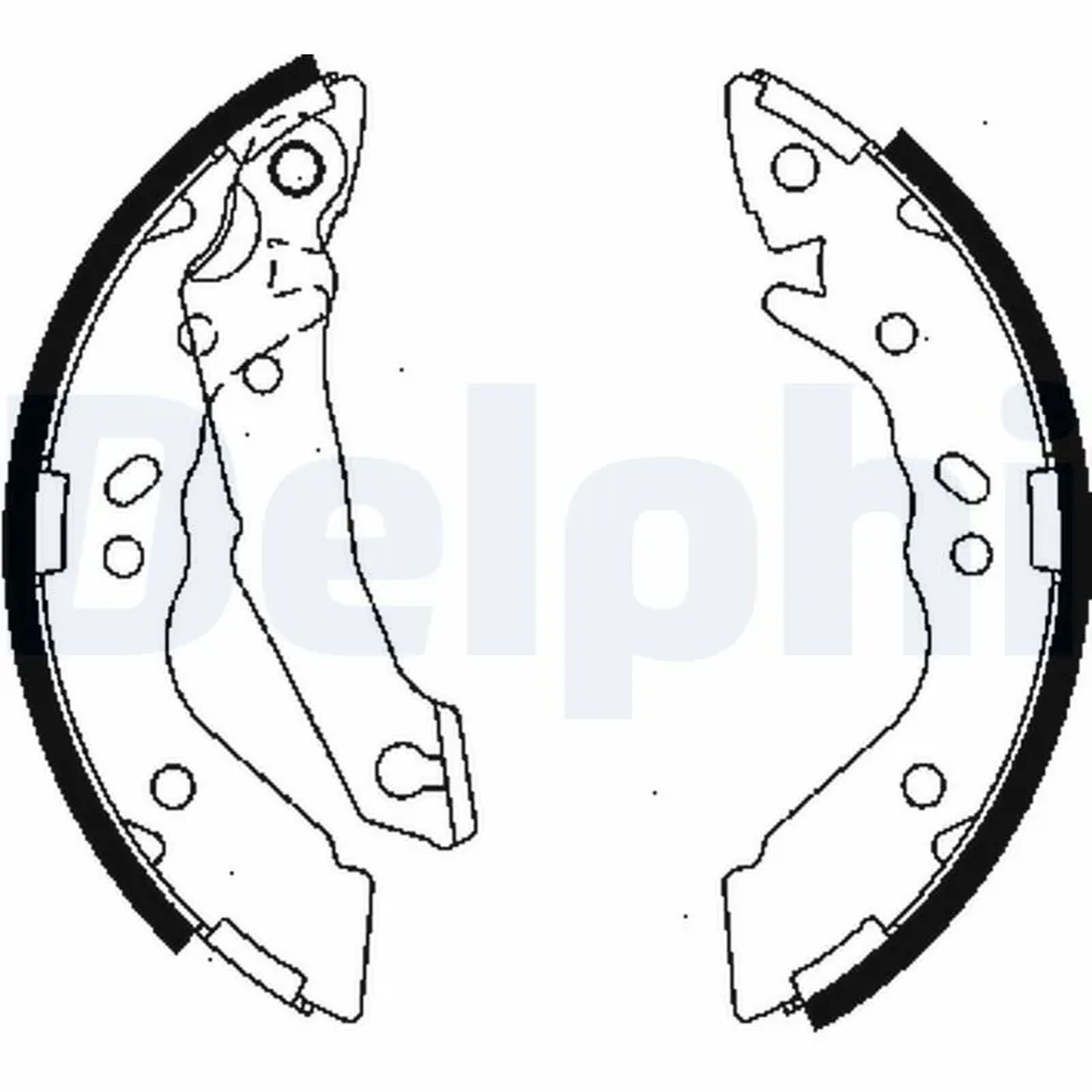 ORIGINAL® Delphi Bremsbackensatz Hinten für Hyundai ACCENT I PONY PONY / EXCEL